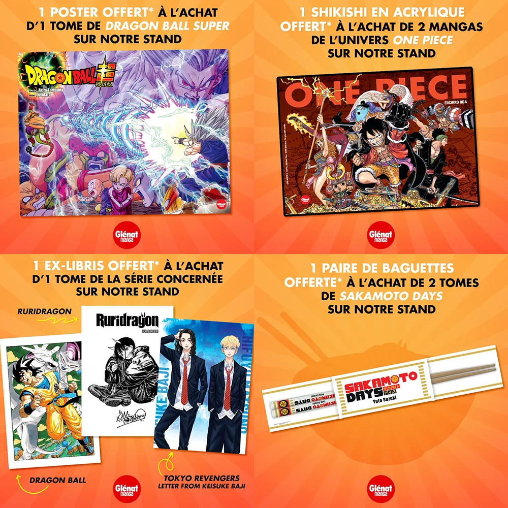 Evenement : Japan Expo 2025 : Goodies Glénat - Shonen
