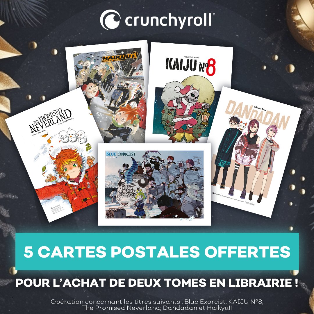 Crunchyroll : Cartes postales Noël 2023