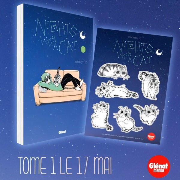 Evenement : Une planche de stickers Nights with a Cat