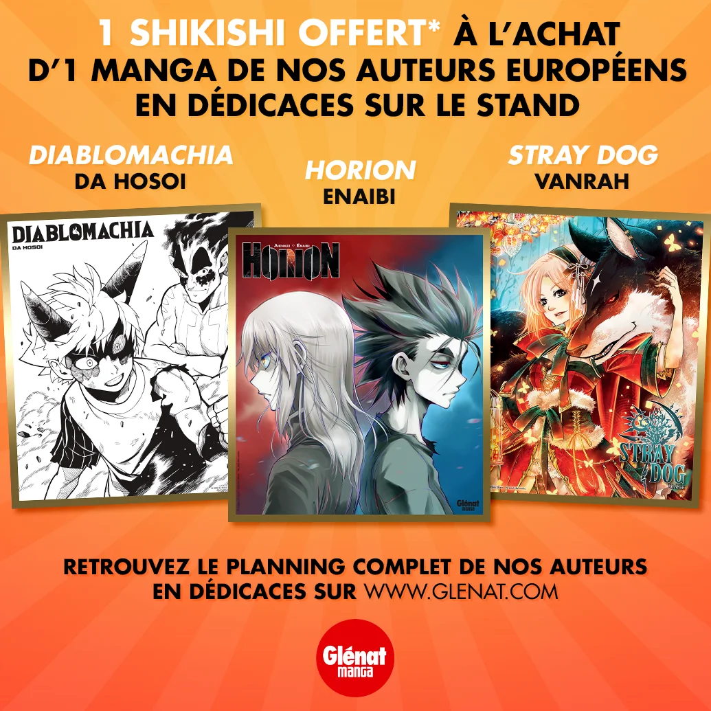 Evenement : Japan Expo 2025 : Goodies Glénat - Shikishi dédicace